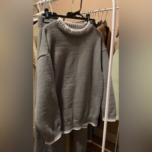 Gray Turtleneck Sweater